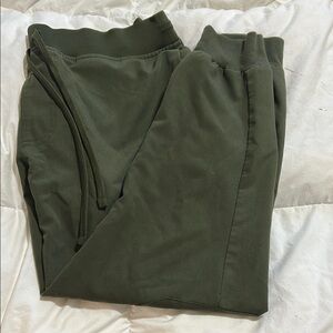 Mandala olive green high wasted scrub joggers